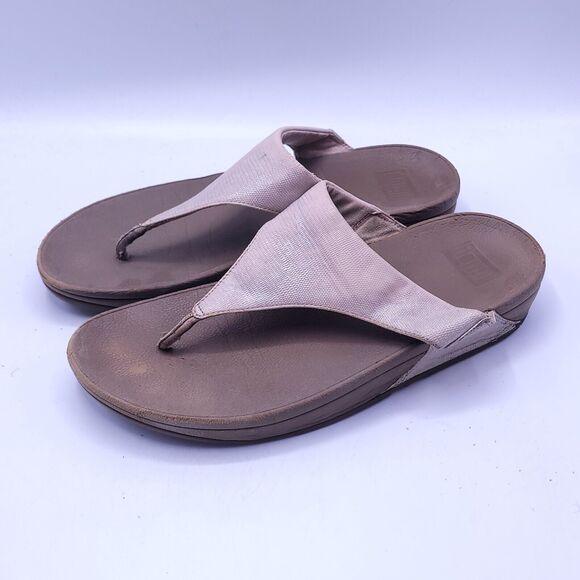 Fitflop Lulu Slide Sandal Casual Womens Size 9 Beige Brown - Picture 1 of 8